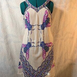 Anthropology - Leifnotes Blue Bombus Bumble Bee Print Dress